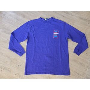 Vintage Y2K Ski-Doo Men's Purple Long Sleeve Graphic T